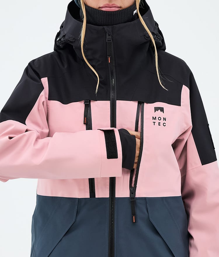 Montec Sentinel W Snowboardjacka Dam Black/Soft Pink/Metal Blue, Image 8 of 9