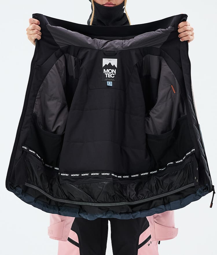 Montec Sentinel W Snowboardjacka Dam Black/Soft Pink/Metal Blue, Image 9 of 9