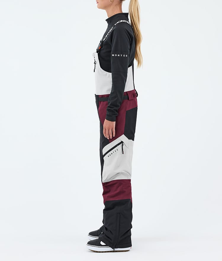 Montec Dozer W Snowboardbyxa Dam Light Grey/Black/Burgundy, Image 3 of 7