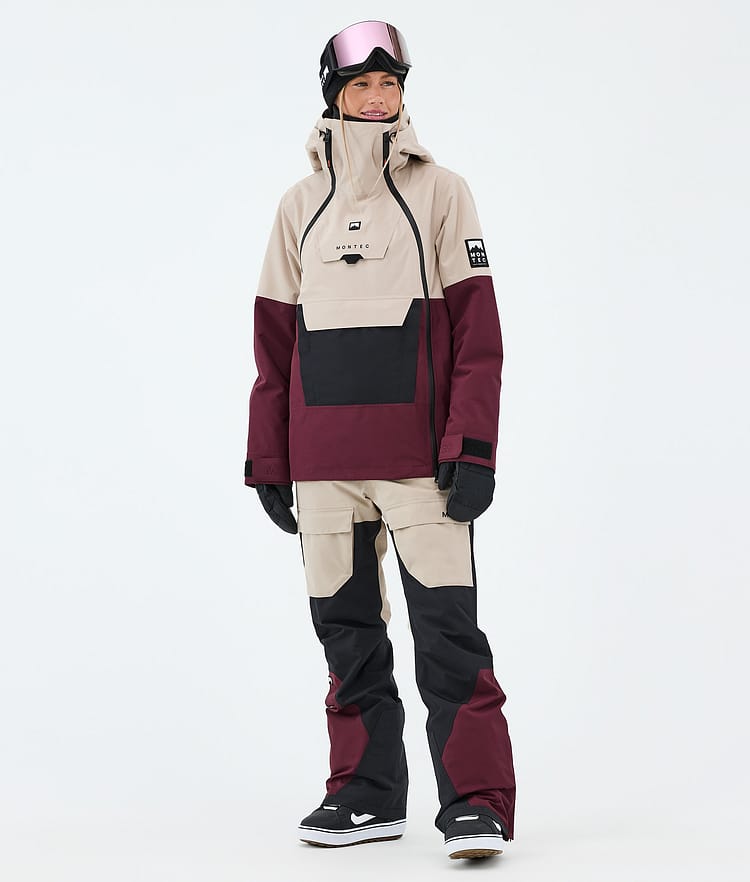 Montec Fawk W Snowboardbyxa Dam Sand/Black/Burgundy, Image 2 of 7