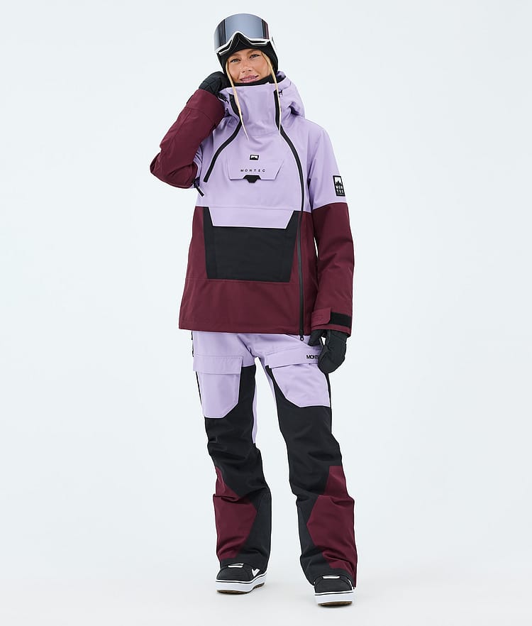 Montec Fawk W Snowboardbyxa Dam Faded Violet/Black/Burgundy, Bild 2 av 7