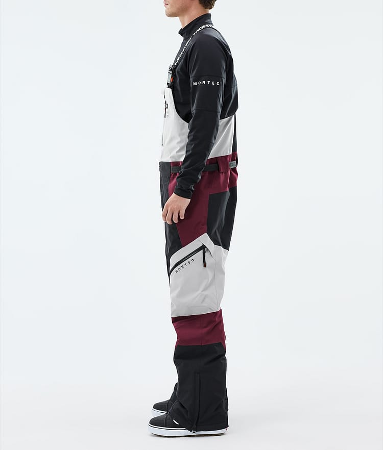 Montec Dozer Snowboardbyxa Herr Light Grey/Black/Burgundy, Bild 2 av 6