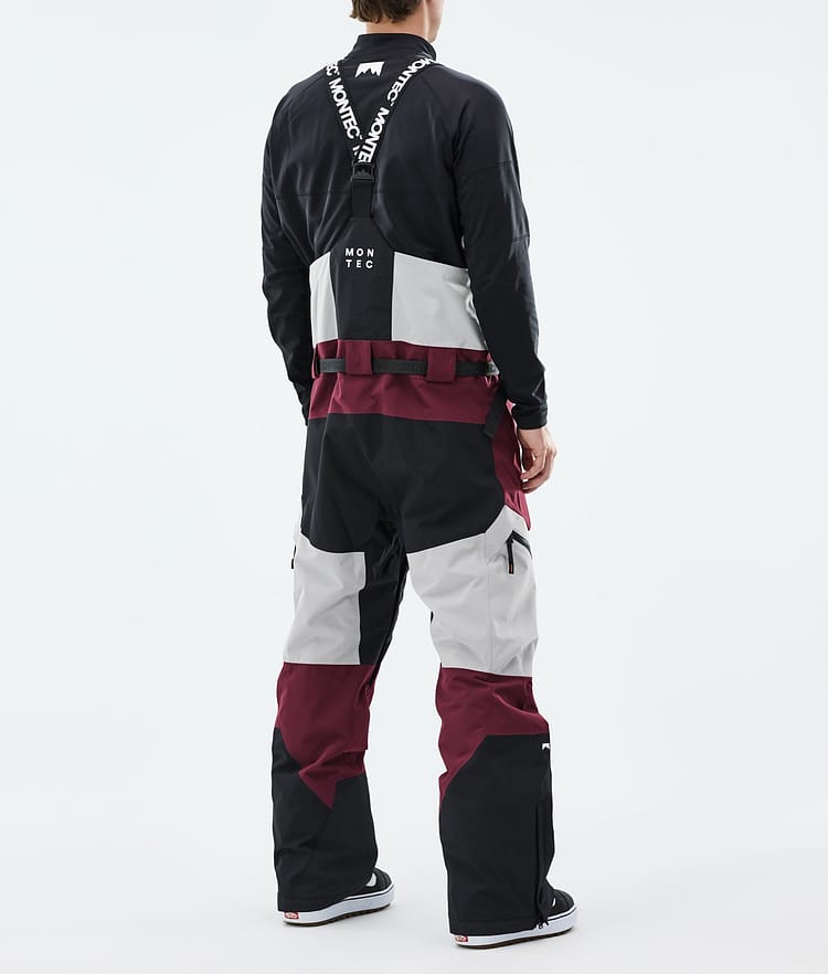 Montec Dozer Snowboardbyxa Herr Light Grey/Black/Burgundy, Bild 3 av 6
