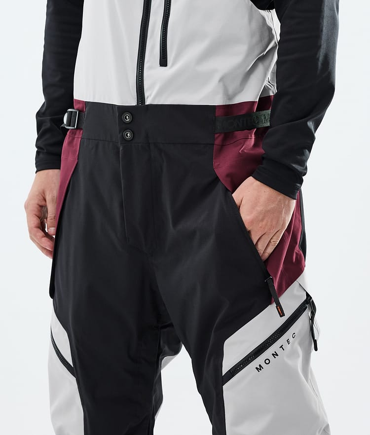 Montec Dozer Snowboardbyxa Herr Light Grey/Black/Burgundy, Bild 4 av 6