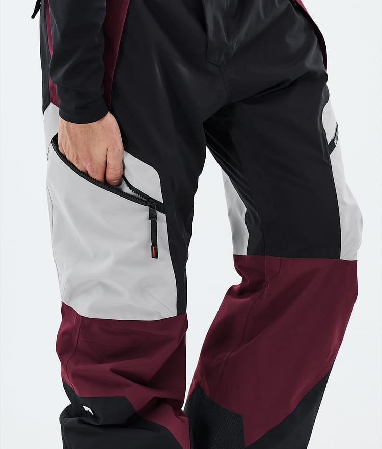 Montec Dozer Snowboardbyxa Herr Light Grey/Black/Burgundy, Bild 6 av 6