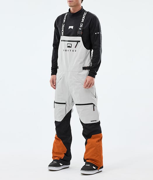 Montec Arch Snowboardbyxa Man Light Grey/Black/Burned Orange