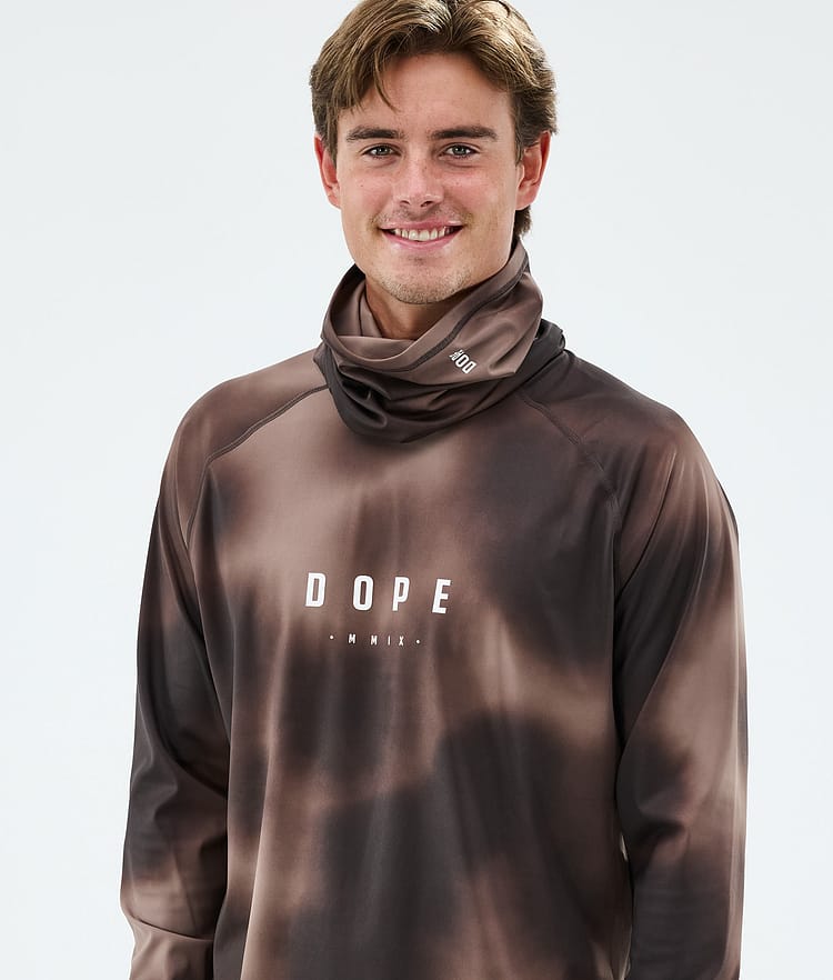 Dope Snuggle Underställströja Herr MMIX Brown Tiedye, Image 2 of 7