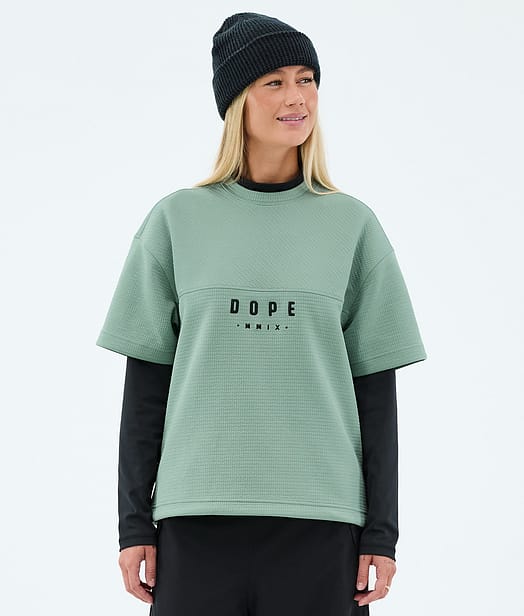 Dope Forge W Mellanlager T-shirt Kvinna Faded Green