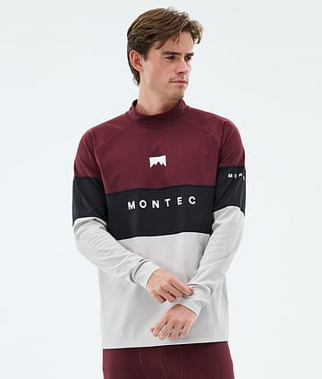 Montec Alpha Underställströja Burgundy/Black/Light Grey