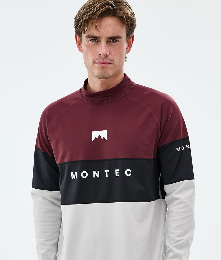 Montec Alpha Underställströja Herr Burgundy/Black/Light Grey, Image 2 of 5