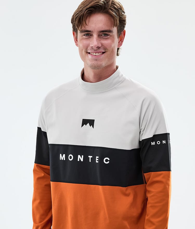 Montec Alpha Underställströja Herr Light Grey/Black/Burned Orange, Image 2 of 5
