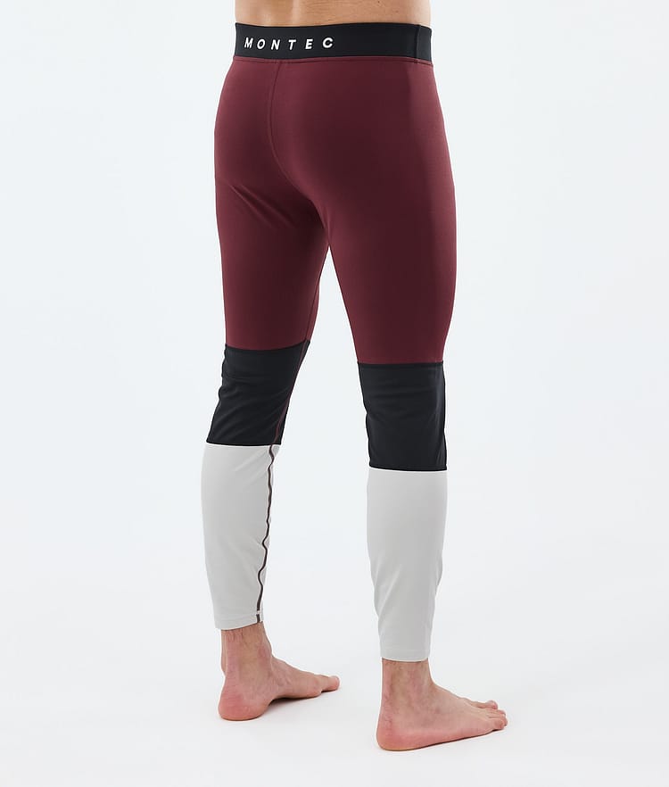 Montec Alpha Underställsbyxa Herr Burgundy/Black/Light Grey, Image 2 of 7