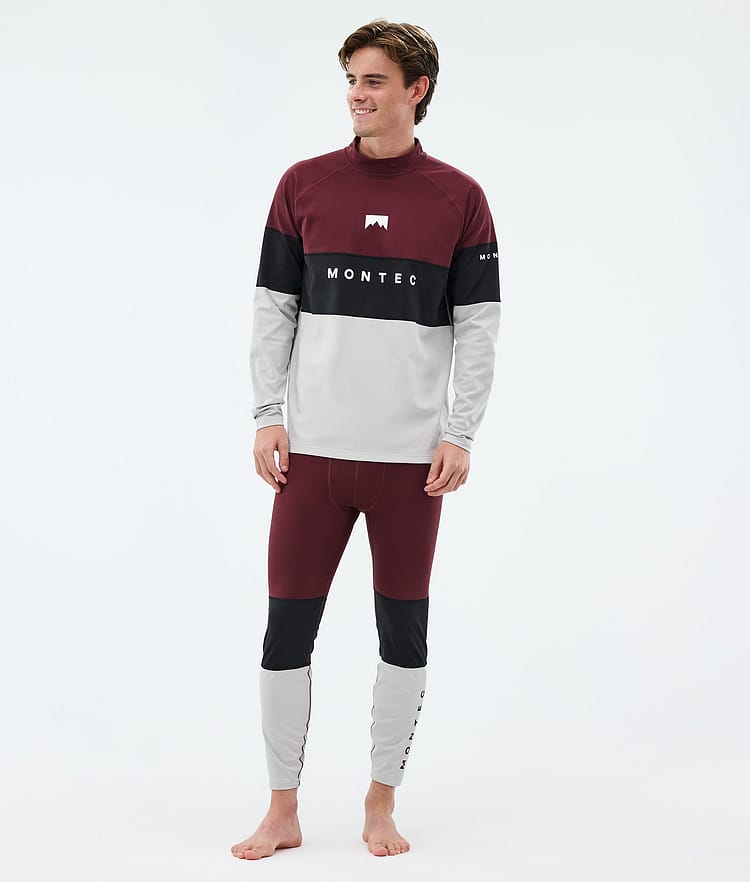 Montec Alpha Underställsbyxa Herr Burgundy/Black/Light Grey, Image 3 of 7