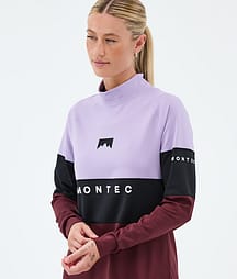 Montec Alpha W Underställströja Dam Faded Violet/Black/Burgundy
