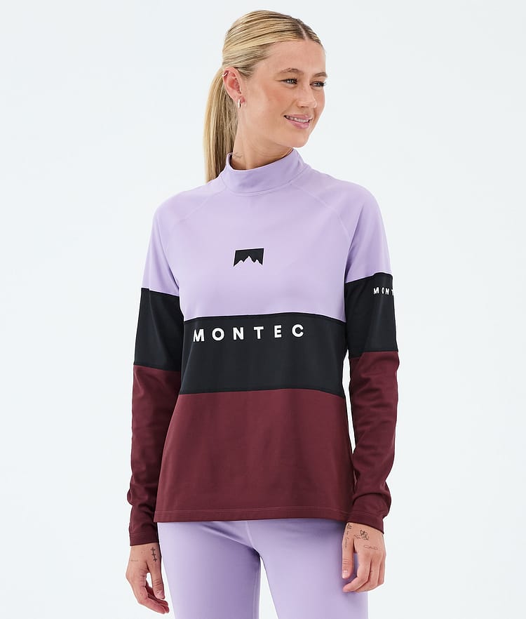 Montec Alpha W Underställströja Dam Faded Violet/Black/Burgundy, Image 2 of 5