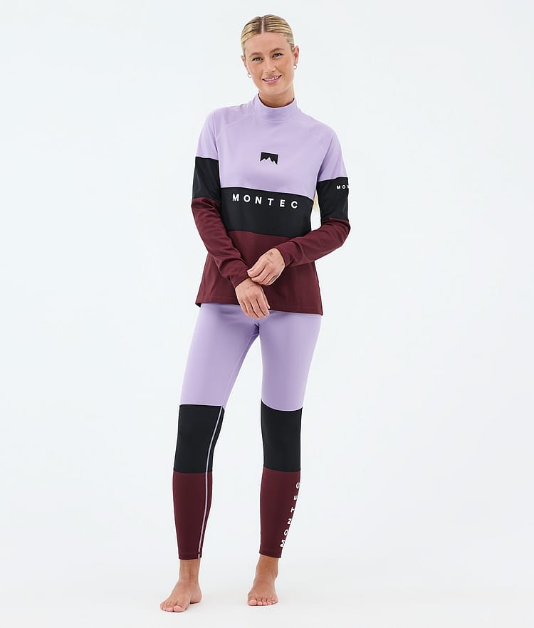 Montec Alpha W Underställströja Dam Faded Violet/Black/Burgundy, Image 3 of 5