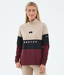 Montec Alpha W Underställströja Dam Sand/Black/Burgundy