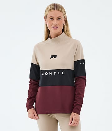 Montec Alpha W Underställströja Sand/Black/Burgundy