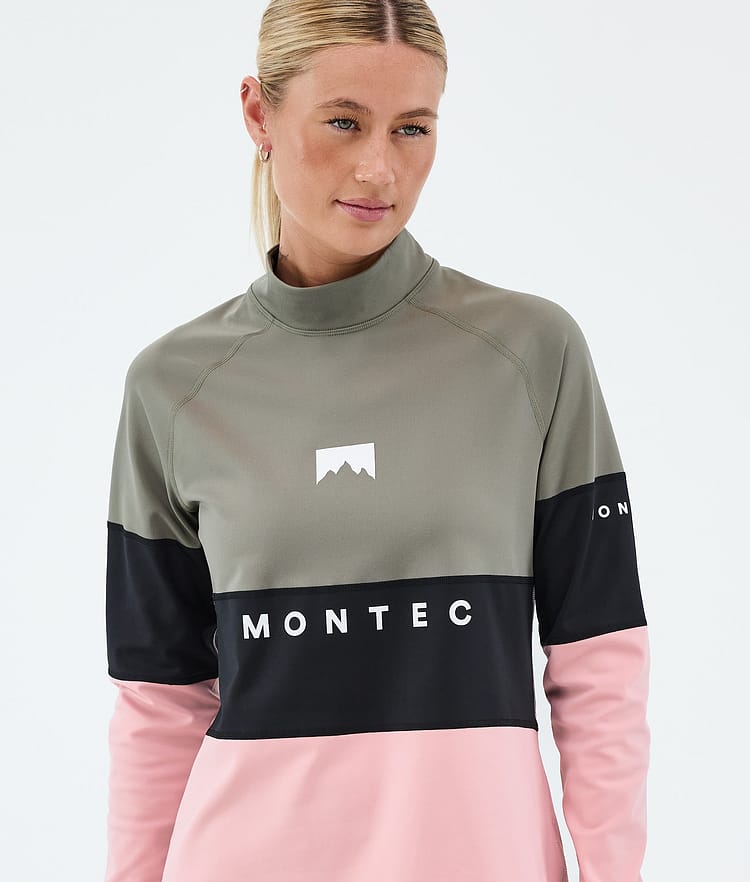 Montec Alpha W Underställströja Dam Greenish/Black/Soft Pink, Image 2 of 5