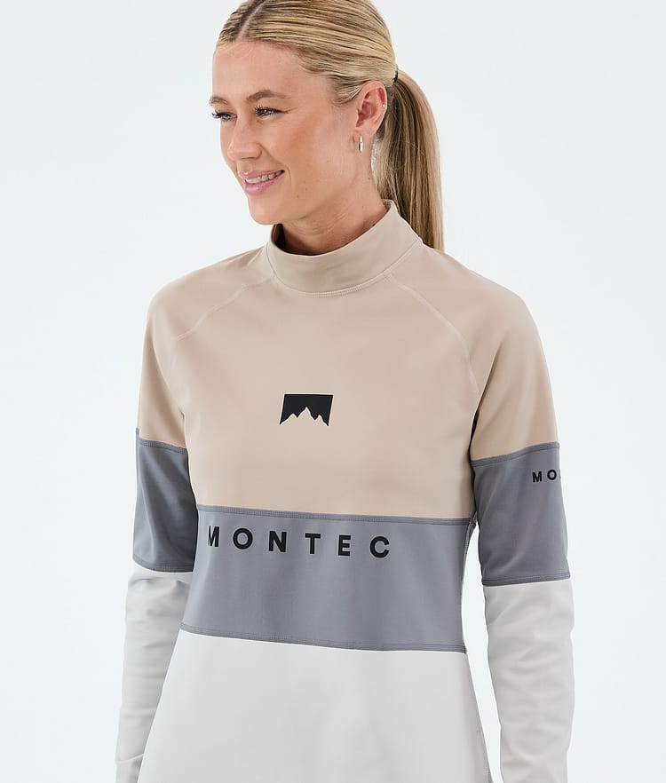 Montec Alpha W Underställströja Dam Sand/Light Pearl/Light Grey, Image 2 of 5