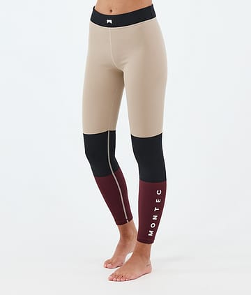 Montec Alpha W Underställsbyxa Sand/Black/Burgundy