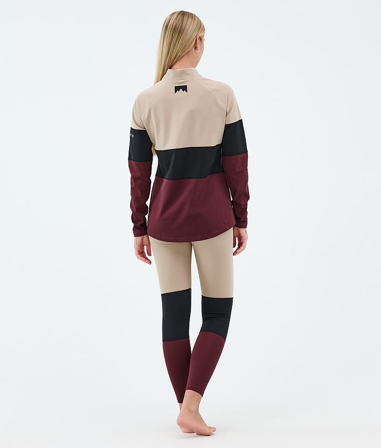 Montec Alpha W Underställsbyxa Dam Sand/Black/Burgundy, Image 4 of 7