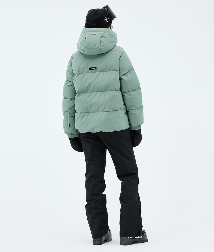 Dope Puffer W Full Zip Skidjacka Dam Faded Green, Bild 3 av 8