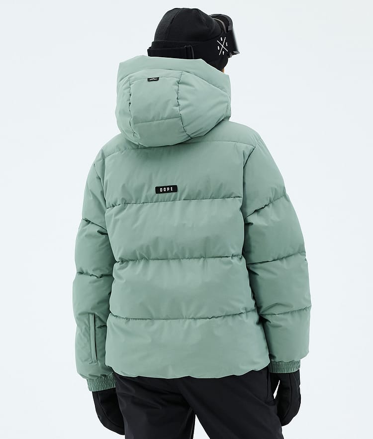 Dope Puffer W Full Zip Skidjacka Dam Faded Green, Bild 6 av 8