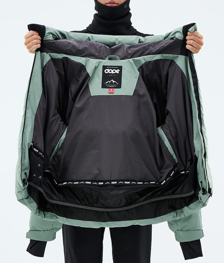 Dope Puffer W Full Zip Skidjacka Dam Faded Green, Bild 8 av 8