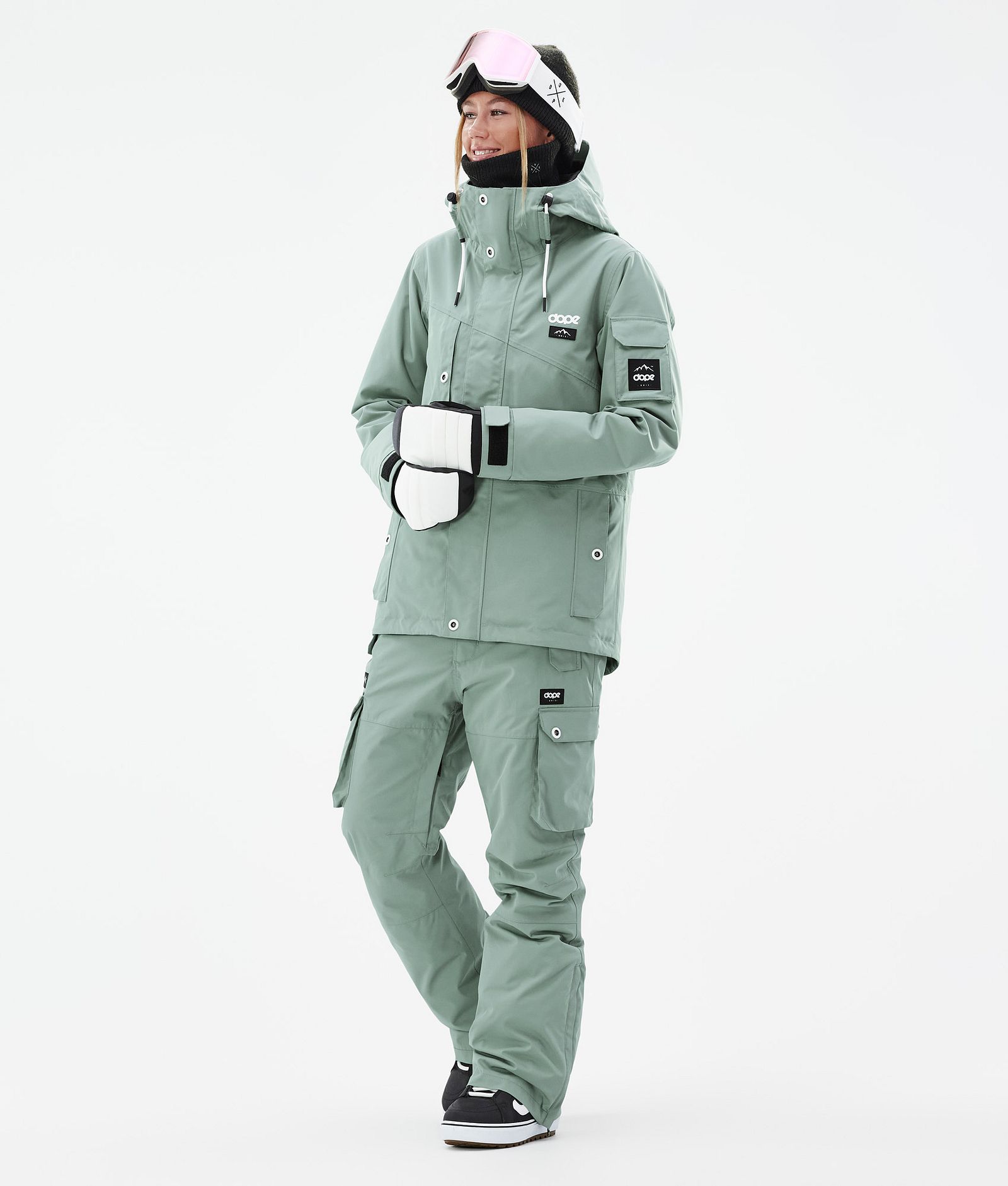 Dope Adept W Snowboardoutfit Dam Faded Green