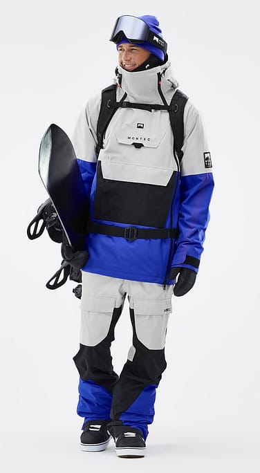 Montec Doom Snowboardoutfit Man Light Grey/Black/Cobalt Blue