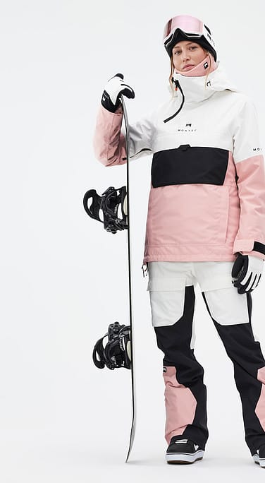 Montec Dune W Snowboardoutfit Kvinna Old White/Black/Soft Pink