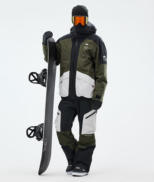 Montec Morpheus Snowboardoutfit Black/Olive Green/Light Grey