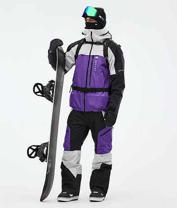 Montec Oracle Snowboardoutfit Man Light Grey/Black/Vivid Purple